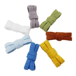 Coolstring 15mm Flat single-layer butterfly velvet shoe lace Fluffy lacet for Canvas webbing Solid color Towel Bracelet Clothing