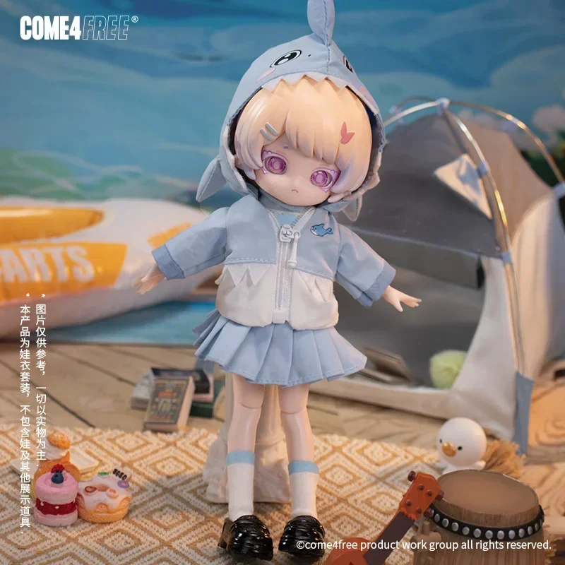 

COME4FREE Daily Series Shark Sugar Fish Doll clothes OB11 BJD Doll skirts FigureOrnament Dolls dress and personal adornment