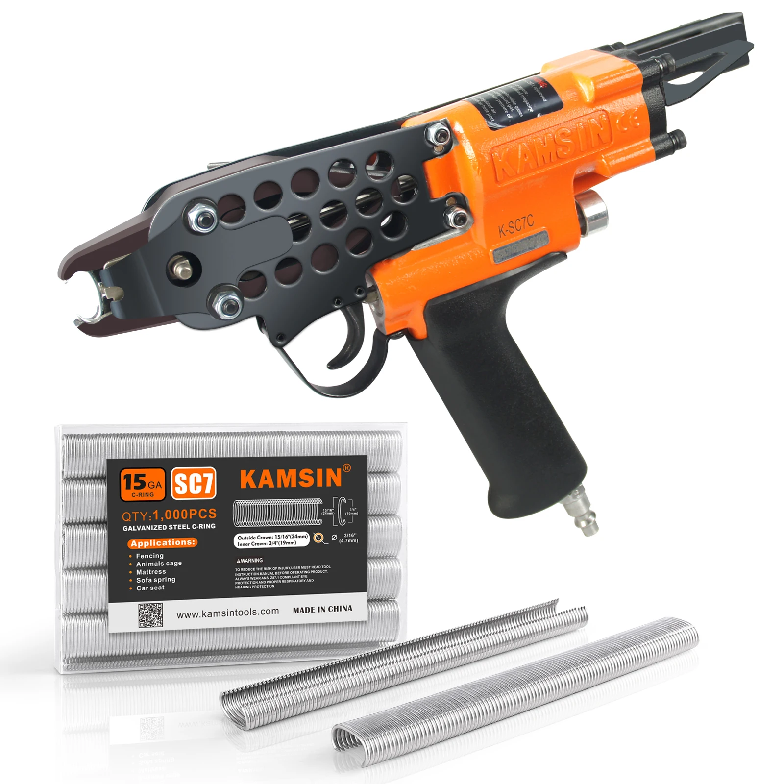 K-SC7C 15 Gauge nail gun,Pneumatic C-Ring Gun,Air Hog Ring Gun Hog Ring Plier for Bird,air toolsCages nail,impact nails gun