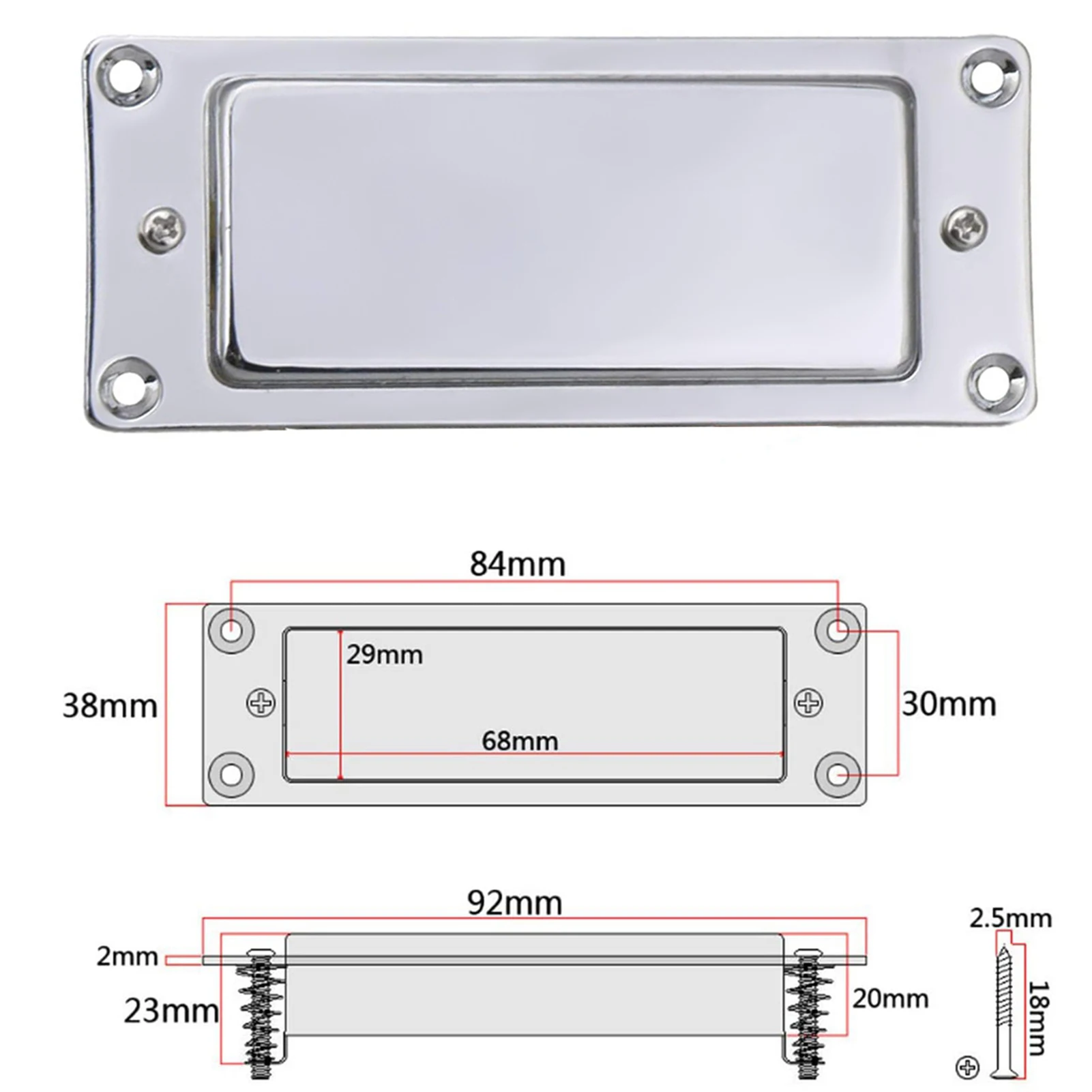 Mini Humbucker Pickup Kit Compatible with LP Electric Guitar Neck Bridge Double Coil Pick-up Chrome Plated Pickup Cartridges