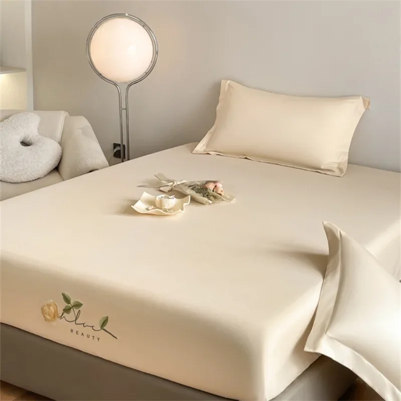 Light luxury 100 long-staple cotton embroidered mattress single product cotton pure cotton bedspread all-inclusive mattress