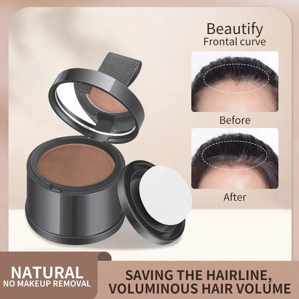 ヘアラインパウダー 4.5 グラム黒根カバーアップナチュラルインスタントコンシーラー防水ヘアラインヘアパウダーシャドウカバレッジ Q1N5