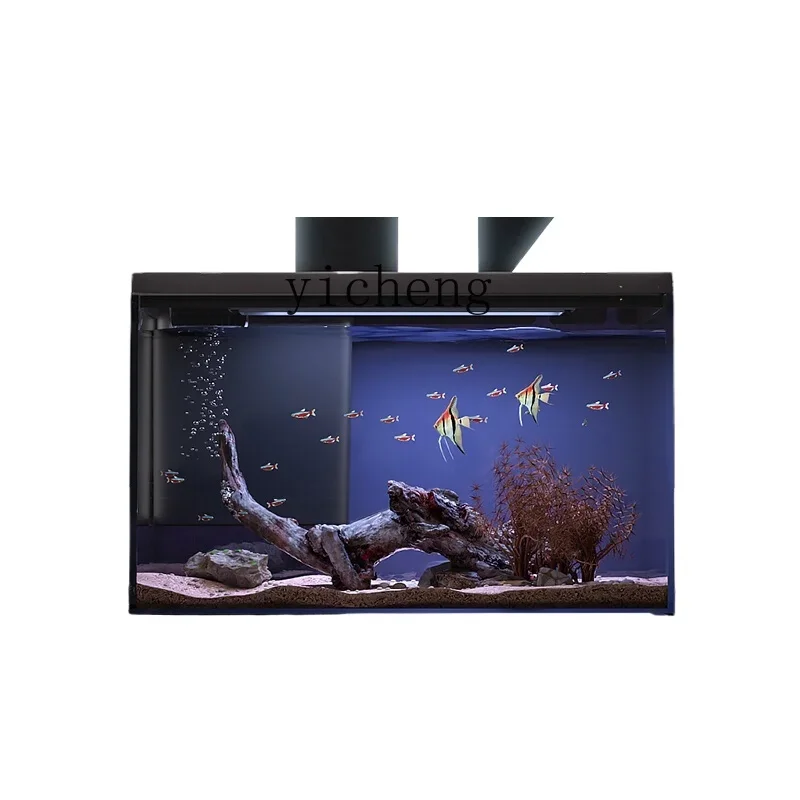 

ZC smart fish tank living room home ecological desktop ultra-white glass landscaping aquarium