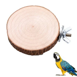 7-9cm Pet Parrot Bird Cage Perches Platform Round Wooden Stand Board For Chinchilla Squirrel Birds Rest Toy