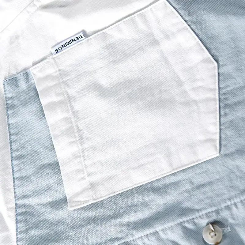 New Designer Italy Quality Long-sleeve Casual Brand Shirts For Men Cotton Fashion Patchwork Comfortable Tops Clothing Masculina