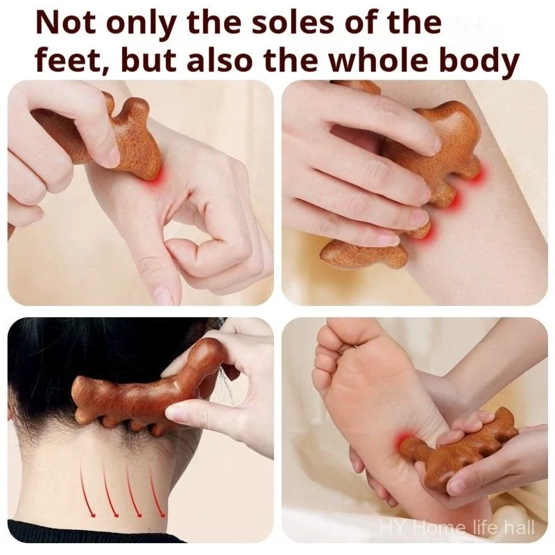 Sandalwood Massage Comb Scalp Meridian Massager Wooden Hair Comb For Head Neck Relaxation Health Care