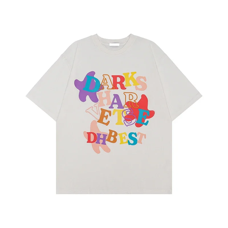 الرجال والنساء ستار عزر تي شيرت ، بلوزات الكرتون ، Harajuku تيز ، Y2K الملابس ارتداء ، قصيرة الأكمام ، ملابس الشارع ، الصيف