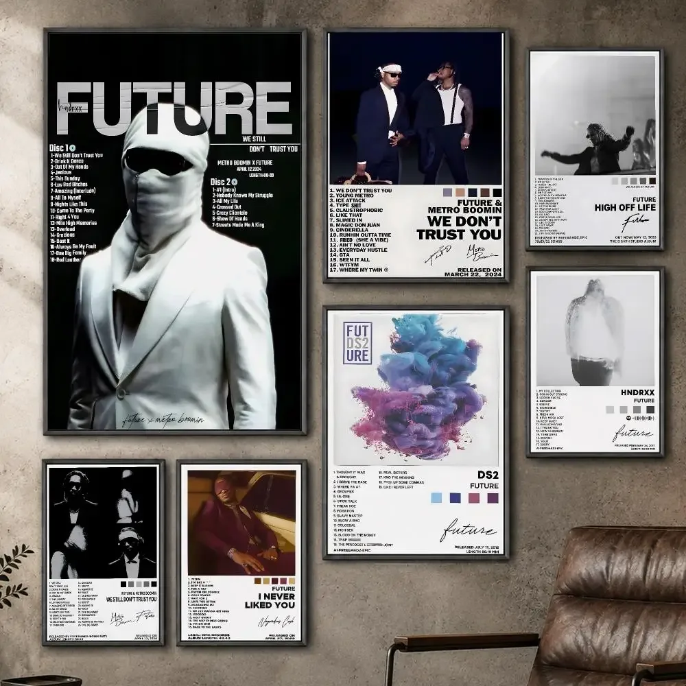 Music Future Rap Hip Hop Poster  PP Self Adhesive Home Garage Dorm Bar Wall Decor Aesthetic Retro Gift