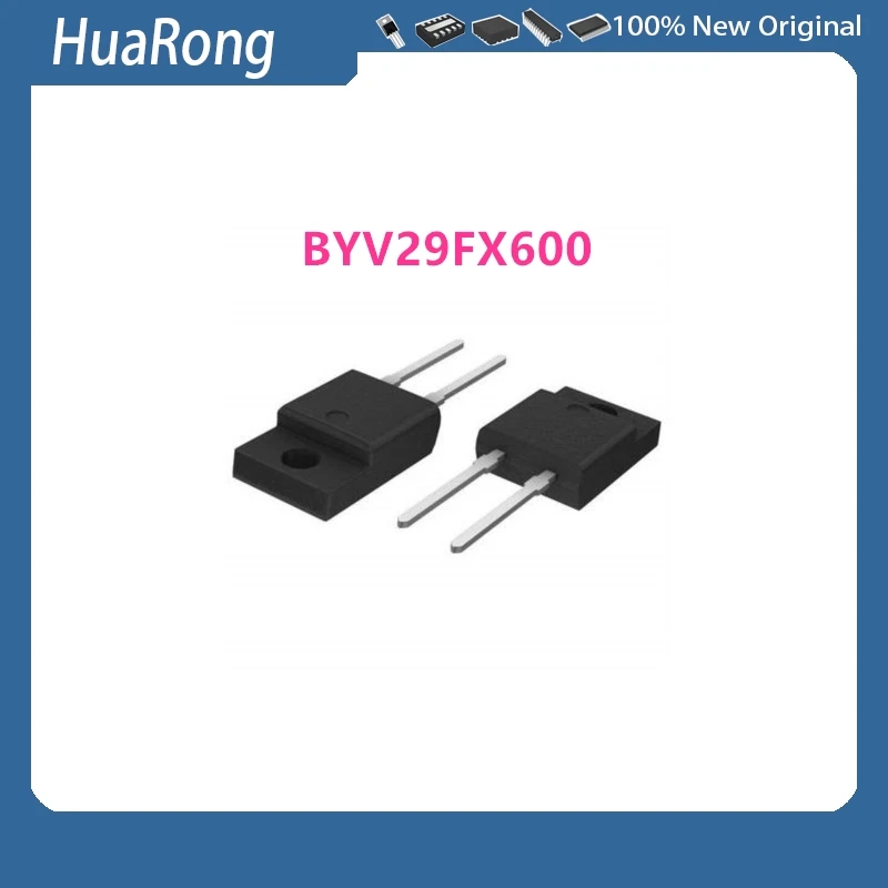 10Pcs/Lot  BYV29FX600 BYV29FX BYV29FX-600 TO-220F-2 P60ZB IRL2203N L2203N  TO-220