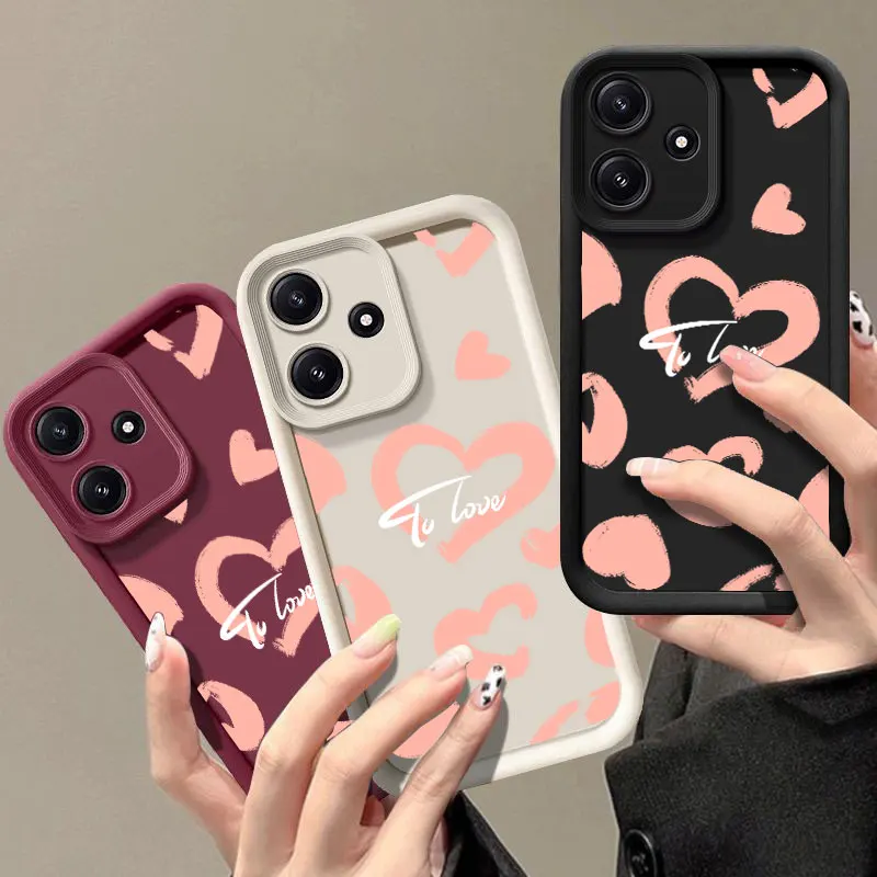 Love Heart  Fashine Phone Case For Xiaomi 11 LITE NE 12T 14 5G POCO C61 F3 GT F4 F5 X3 X4 X5 M3 M6 Shockproof Soft Cover Coque