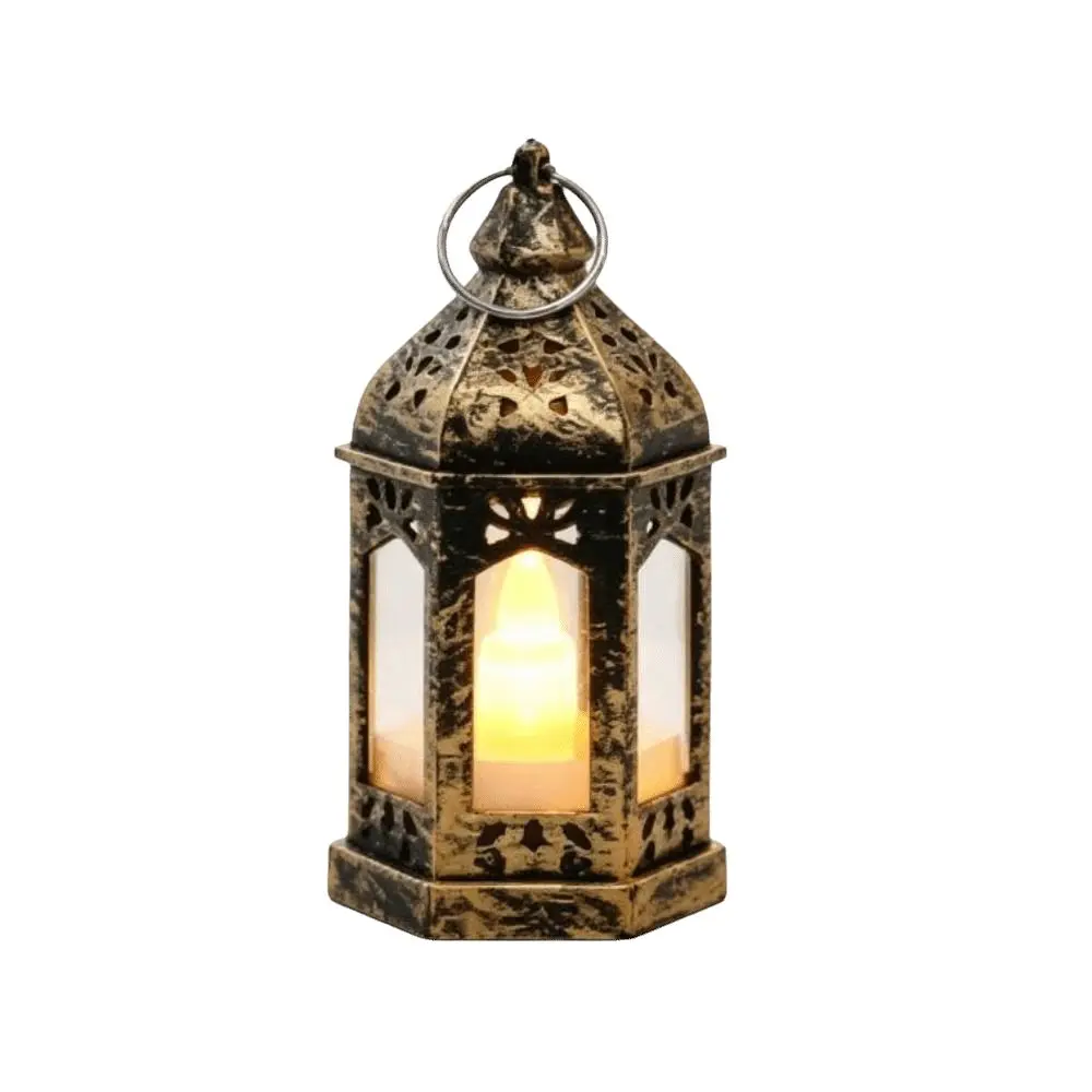 Retro Christmas LED Candle Light Warm Light with Hook Mini Square Night Lights Halloween Flameless New Year Hanging Small Lights