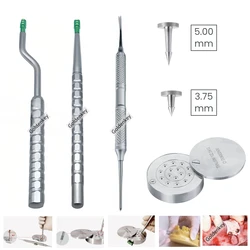 Dental GBR Bone Tack Membrane Fixation Tac Kit Titanium Driver Pin Case Alloy Fixation Stabilization Flat Headed Nail 3.75mm 5mm