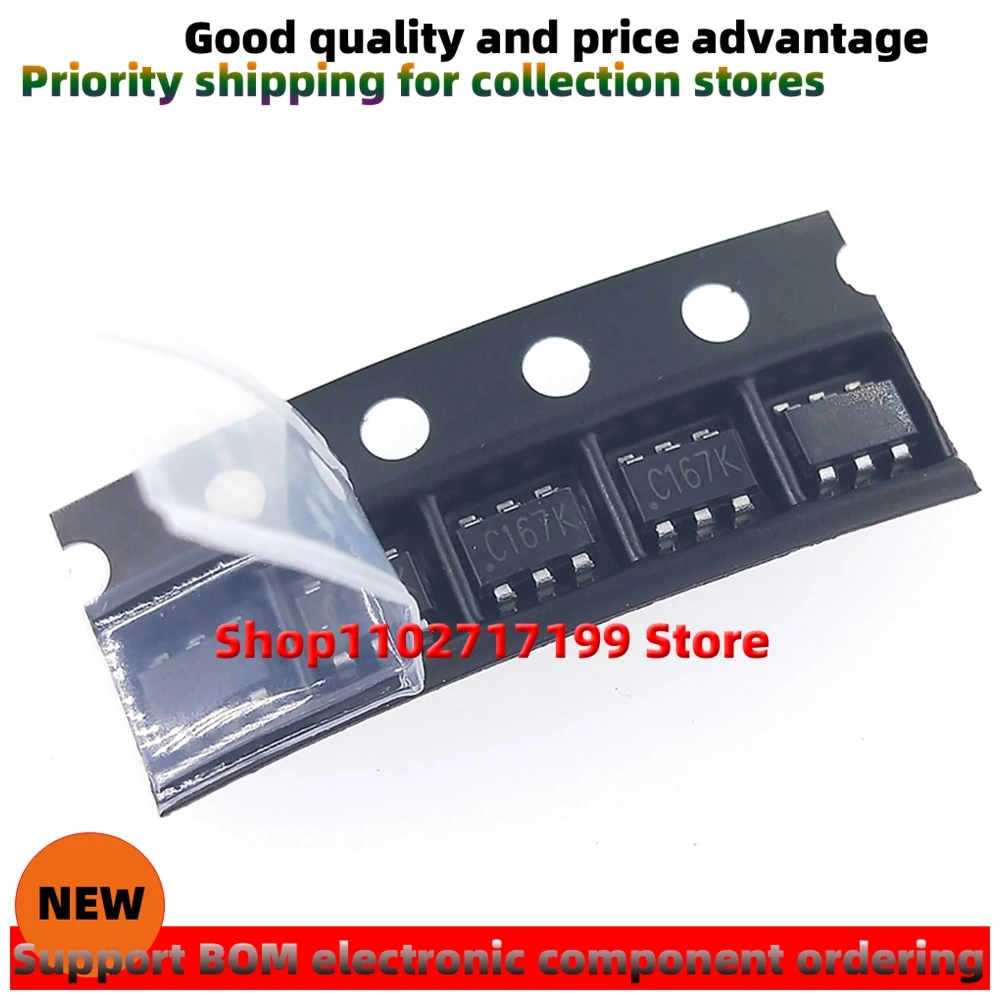 100pcs/LOT  AZC199-04S.R7G silkscreen C167K code C16**SOT-23-6 New ESD/TVS electrostatic protection diode