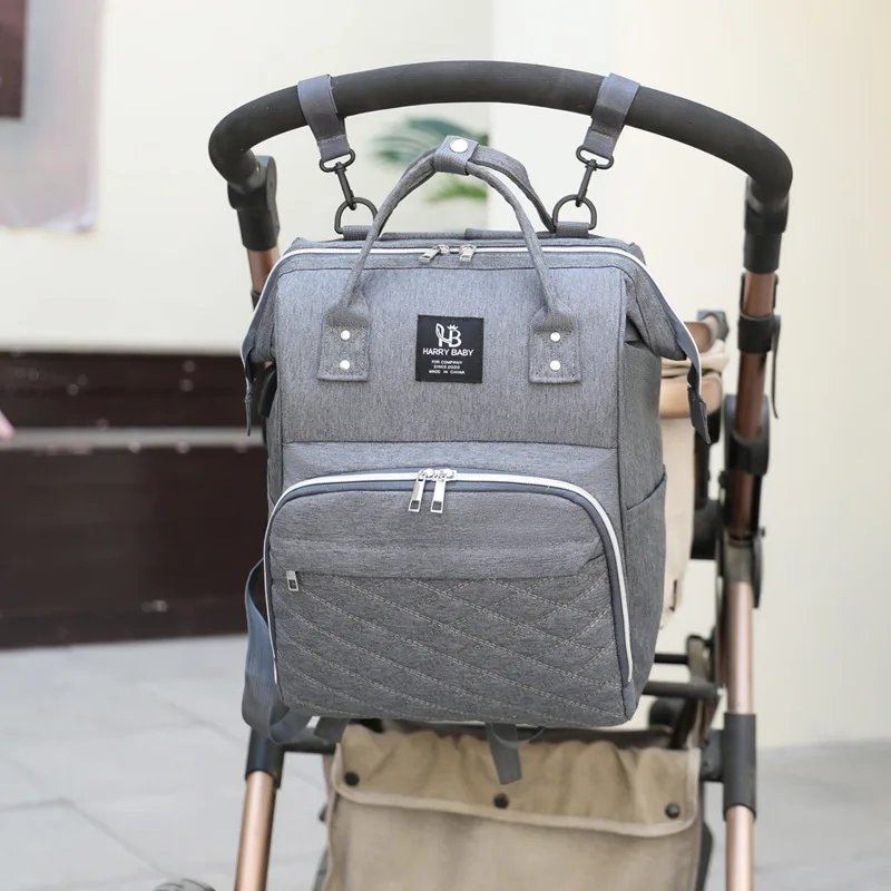 Tas bersalin bayi, tas bersalin untuk bayi ibu tahan air, kapasitas besar, Organizer Port USB untuk Kereta Bayi, tas popok, ransel