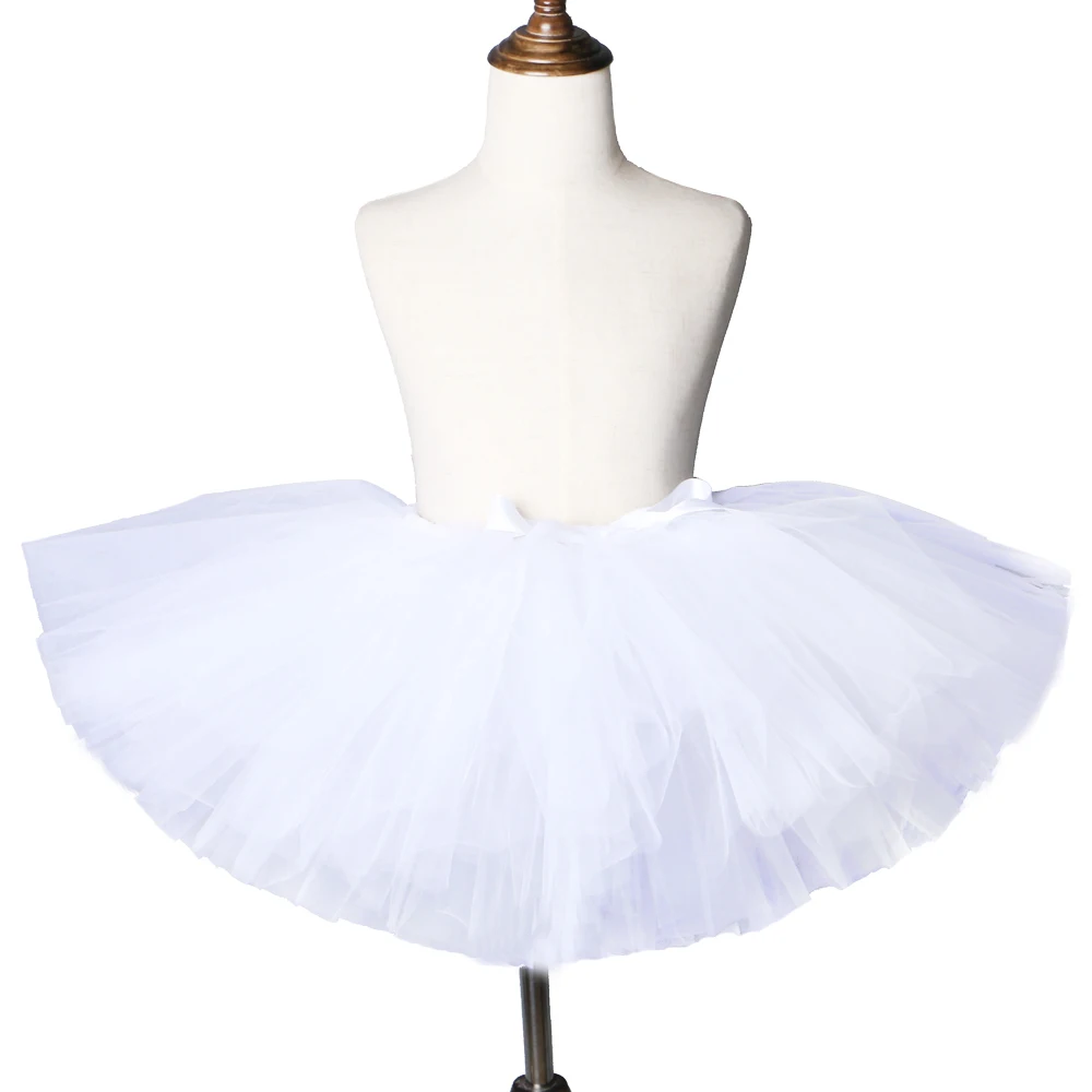 Girls White Tutu Skirt Fluffy Tulle Skirt Toddler Kids Ballet Dance Tutus Pettiskirt Layered Puffy Baby Girl Mini Tutu Skirts