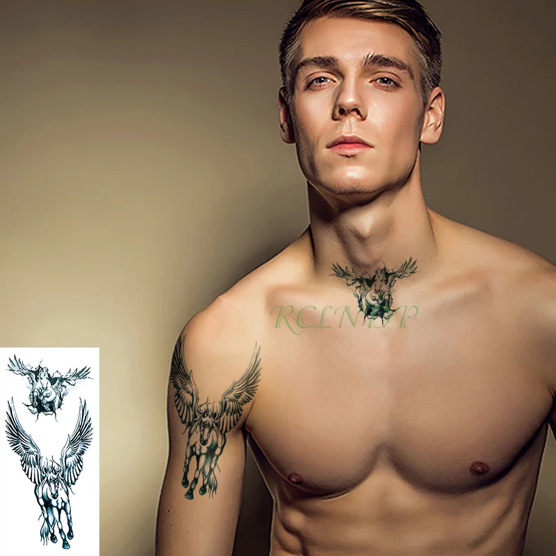 Waterproof Temporary Tattoo Sticker cool man\'s tribal totem Phoenix tatto stickers flash tatoo fake tattoos for men women 7