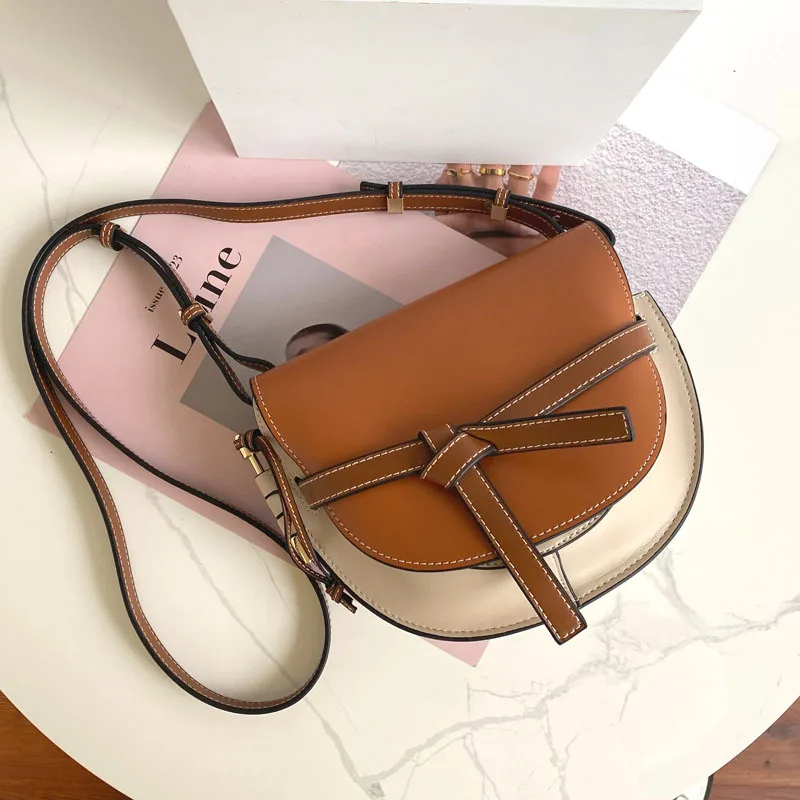 

Luxury Brand Women's Shoulder Bag Handbags Y2k Saddle Leisure Underarm Crossbody Messenger Clutche Commuting Retro Simplicity