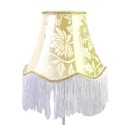 European style Blue Drum lampshade with tassel Creative bedside woven lamp shade For Table Lamp bedside Light