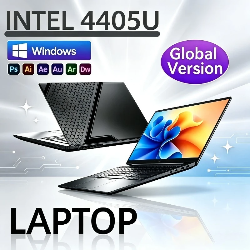 New 15.6Inch Portable Business Black Intel Core 4405U Gaming Laptop Computer PC Gamer 16GB RAM Fingerprint Unlock Notebook PC