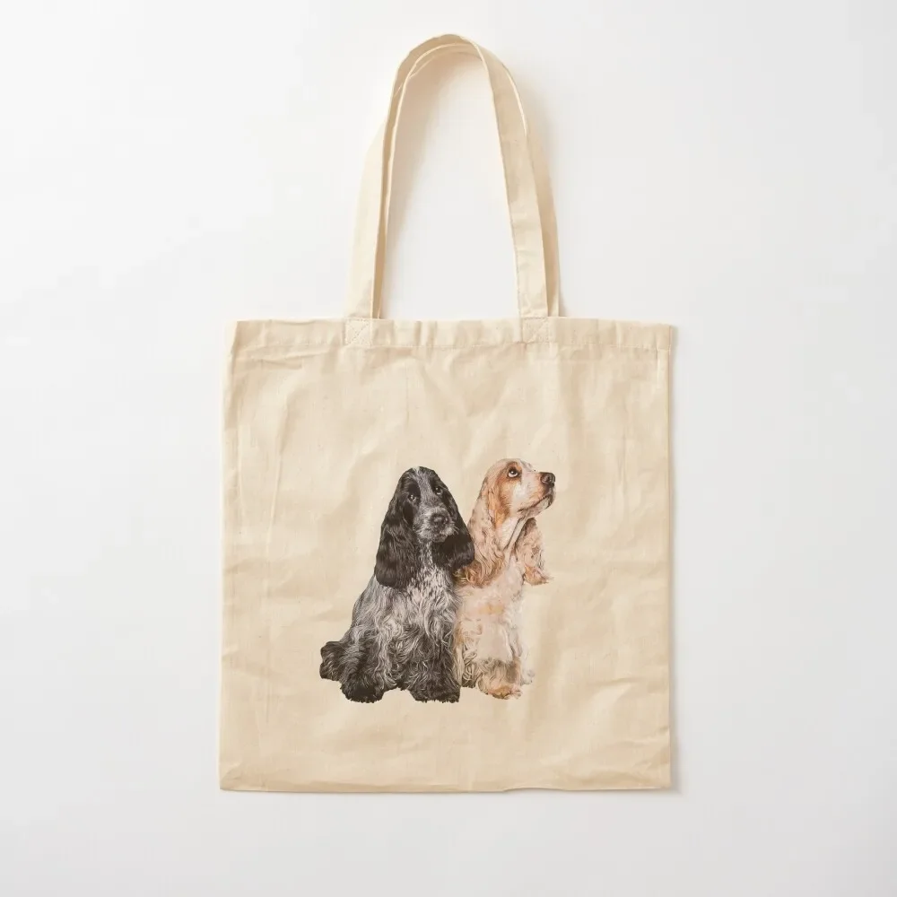 

Cocker Spaniel Blue Roan Orange Roan Cute Puppy Dogs Tote Bag Women's beach bags tote bag women sacs de shopping Tote Bag