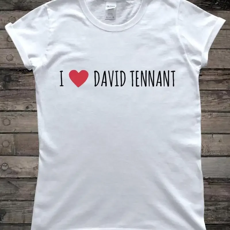 

Забавная женская футболка I Love David Tennant