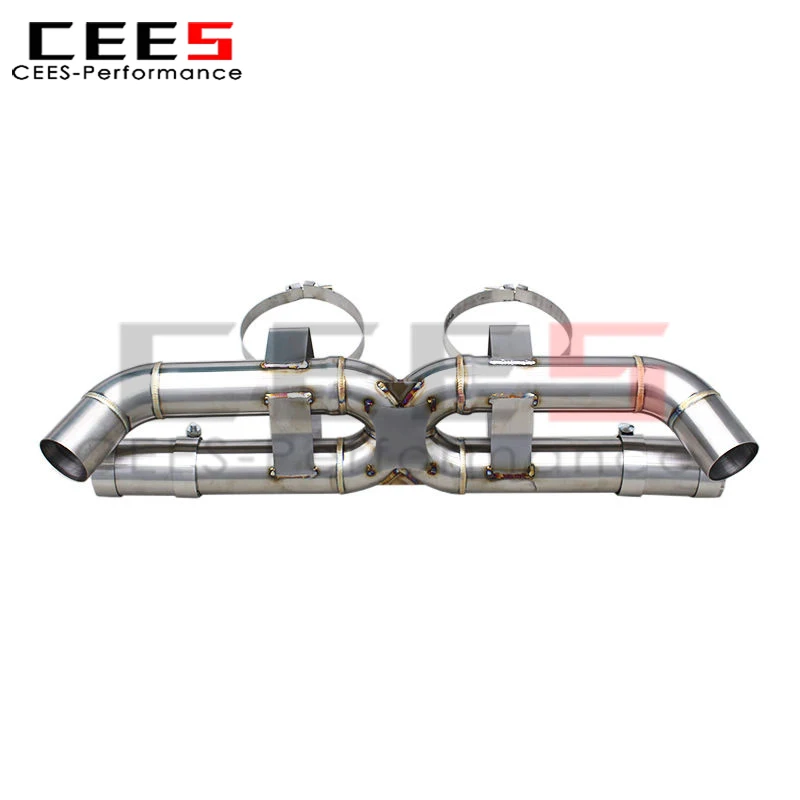 CEES High Flow X-Pipe Midpipe For Porsche 911 992 Turbo S MA2.80 3.0T 2019-2024 Stainless Steel Performance Exhaust