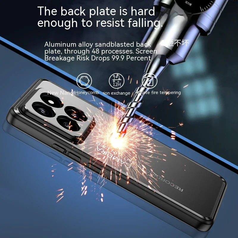 

Пескоструйный чехол для телефона с задней панелью для XiaoMi 17 Pro Max 15 14 13T Pro 12S Ultra 12X, металлические защитные чехлы для задней панели камеры
