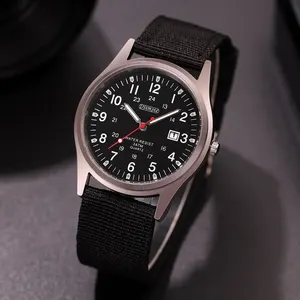 Men Military Sports Quartz Pulse Watch, Light Watches, Clock, Calendar, Luxury, Casual, Nylon, Fashion 8 Main Sales Military Clock - №3