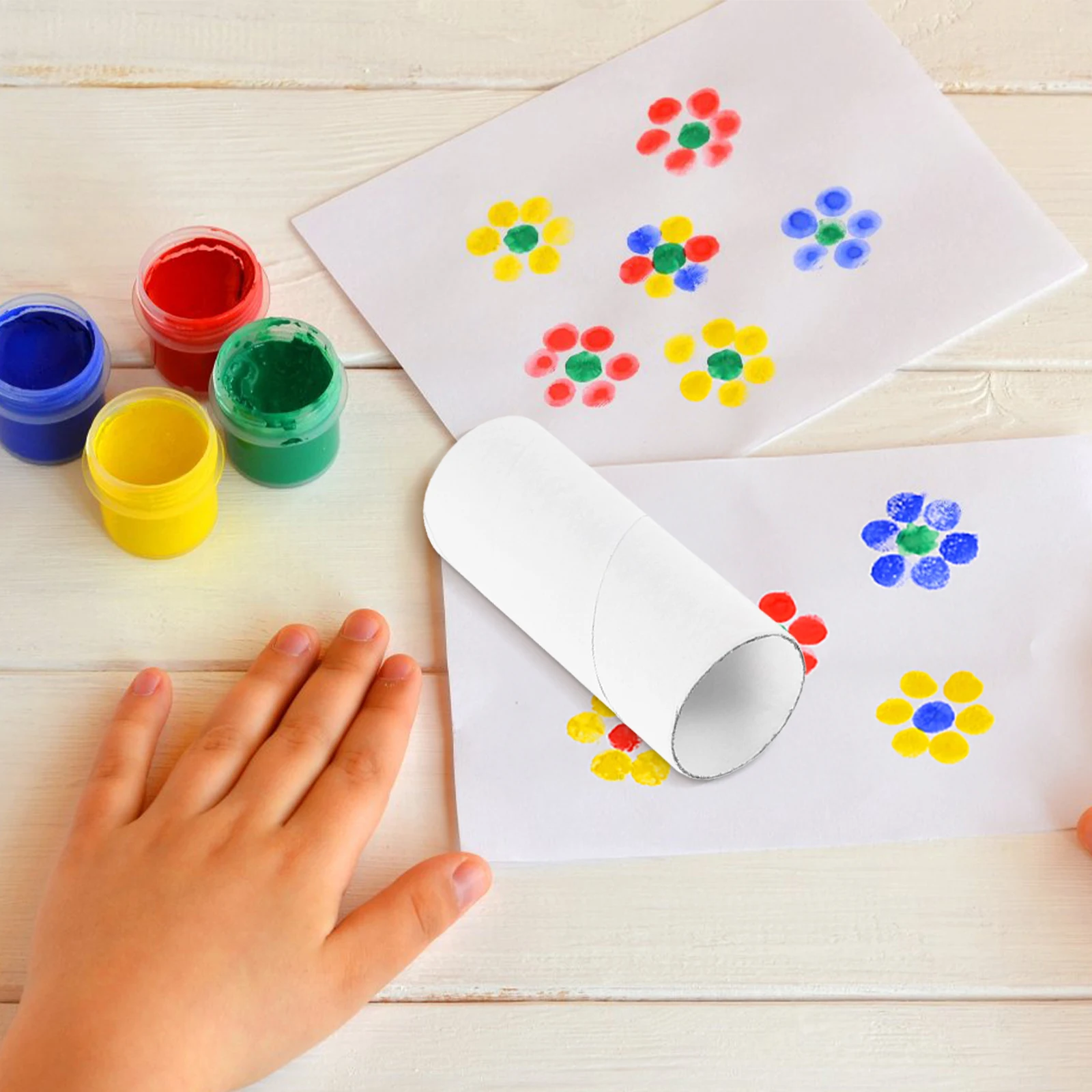 

30pcs Eco-Friendly Rolls Durable Cardboard Tubes For Diy Art Creative Fun Cardboard Tube Drawing White