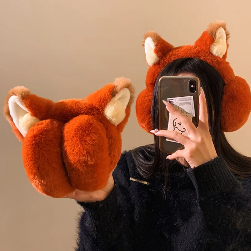 Winter New Zootopia Plush Cute Earmuffs Cartoon Nick Wilde Fox Ears Earmuffs Judy Foldable Warm Windproof Cute Cartoon Gifts