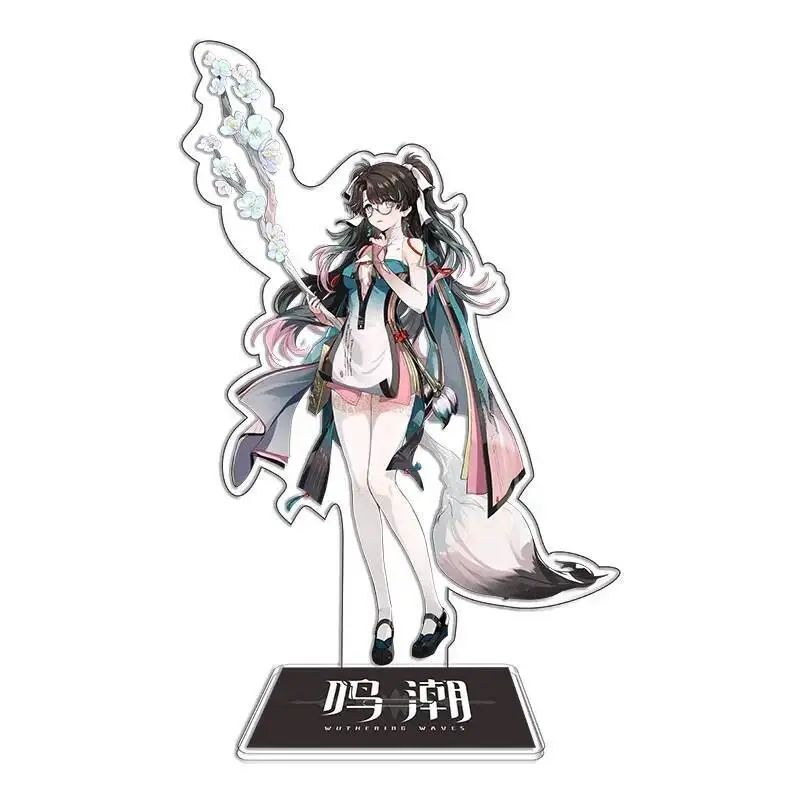 لعبة Wuthering Waves كوسبلاي Zhezhi Changli Jinhsi 15 سم لوحات واقفة من الأكريليك على الوجهين هدايا