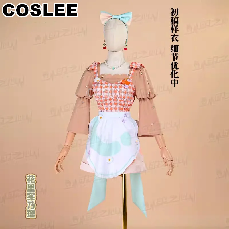 

COSLEE PJSK Hanasato Minori Cosplay Costume Project Sekai Lovely Dress Uniform Women Role Play Clothing Halloween Party Outfit