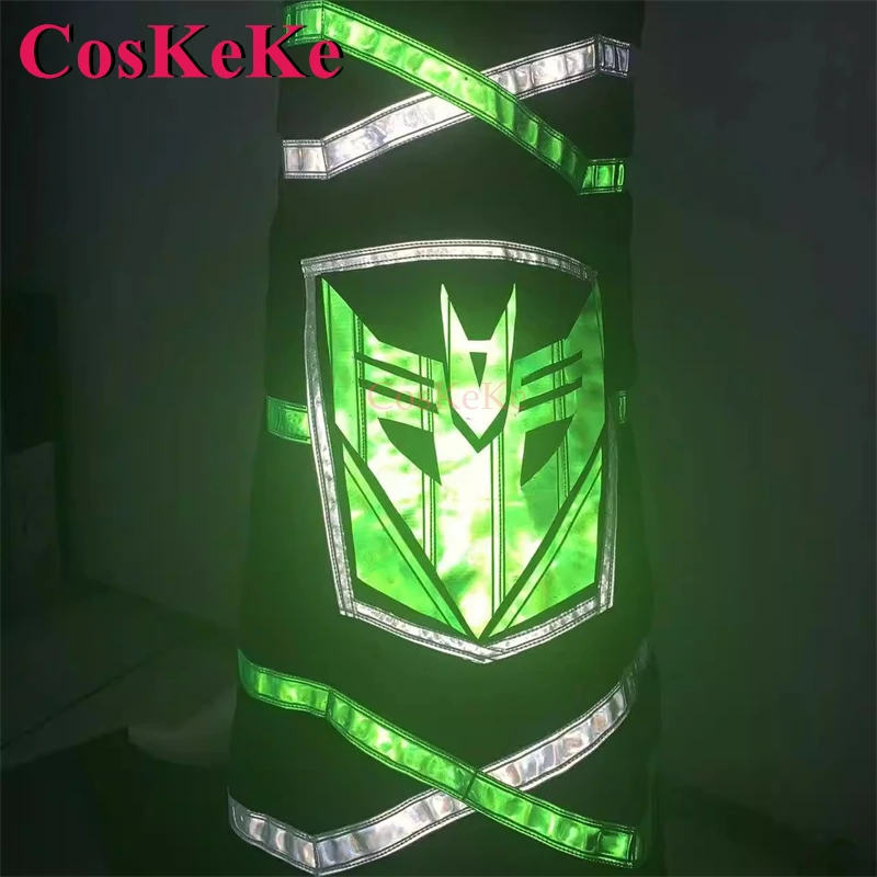 

CosKeKe New Mask Patterns AUS Style Ghost Dance Pants Melbourne Shuffle Pants Bell-Bottoms Bright Reflective Effect Trousers