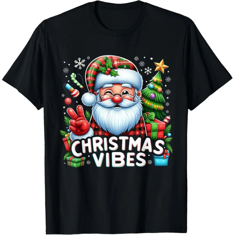 

Christmas Vibes Funny Santa Gifts Merry Xmas Kids T-Shirt