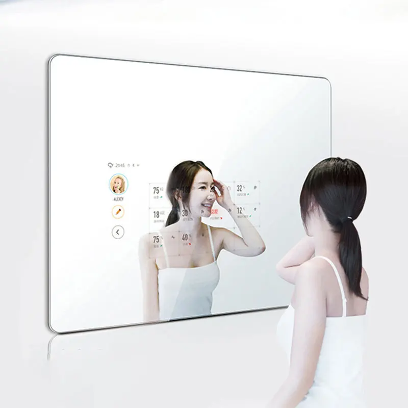 Customized Full-size Waterproof Wall Mounted Touch Screen LED Mirror With Adjustable Brightness For Bathroom/toilet Mirrors