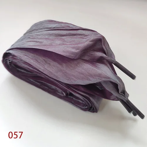 Imagen 2 del producto Cordones de hilo con volantes y lazo de mariposa ensanchado de 5cm, cordones anchos de lazo grande de seda plana, zapatos informales blancos de belleza de tendencia, cordones, envío directo