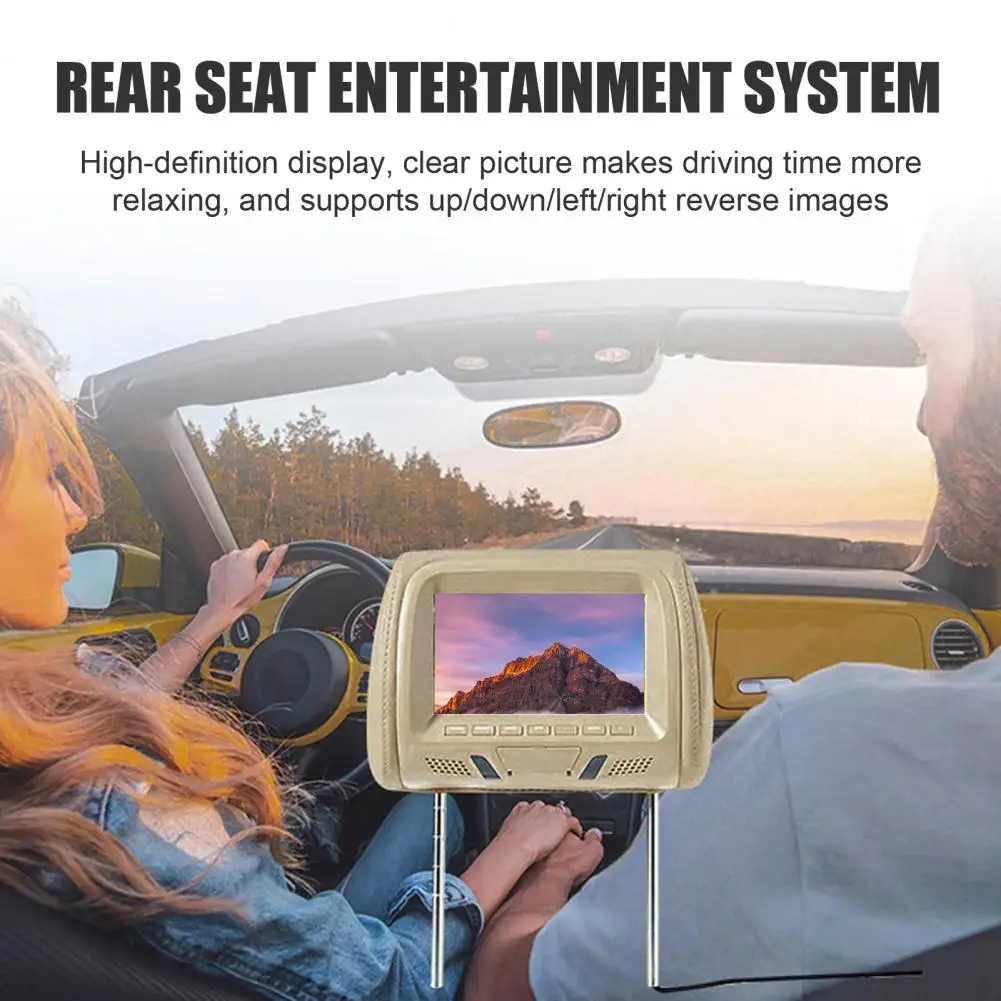 

Headrest Dvd Player for Car Car Headrest Screen Display Dual Screen Car Headrest Dvd Player Set with Remote Control 7 for Rear