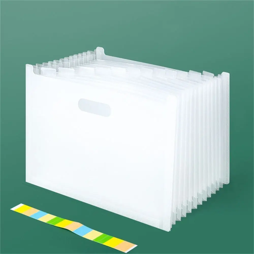 Office A4 File Folder 13 Pockets Paper Organizer Vertical Document Organizer Expanding File Folder Organ Bag Desk File Folder