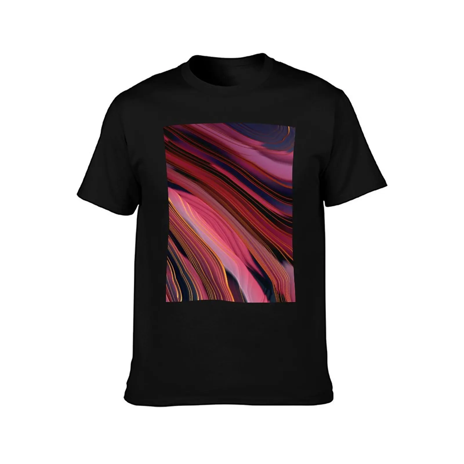 Plum Abstract - Rectangle T-Shirt Lightweight Basic Short Sleeve Shirt T-Shirt
