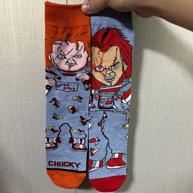 Anime Chucky Novelty Stocking Adult  Daily Wear Good Guys Cosplay Cartoon Sports Socks Christmas Festival Gift