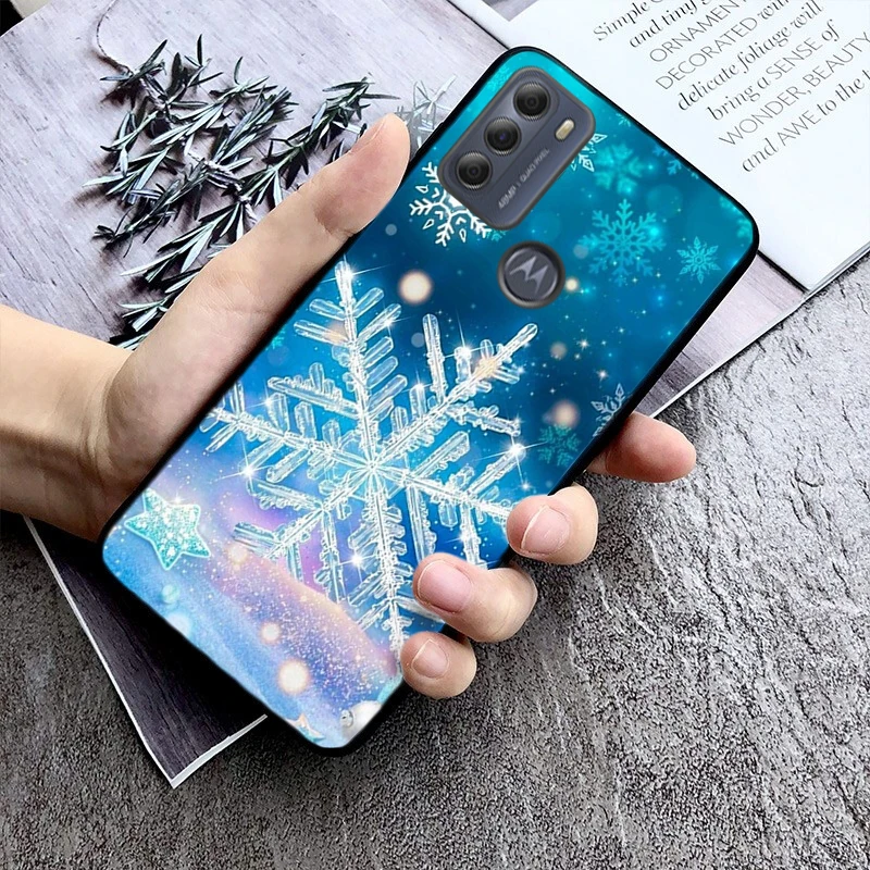 Snowflake Winter Snow Phone Case For Motorola Moto G84 G22 G32 G42 G52 G62 G53 G72 G60 G60S G100 G10 G20 G30 G13 G50 G 5G G Pure