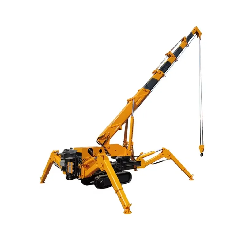 Hydraulic Mini Spider Crane Compact Crawler Lifting Machine Electric Remote Control Heavy Duty Equipment