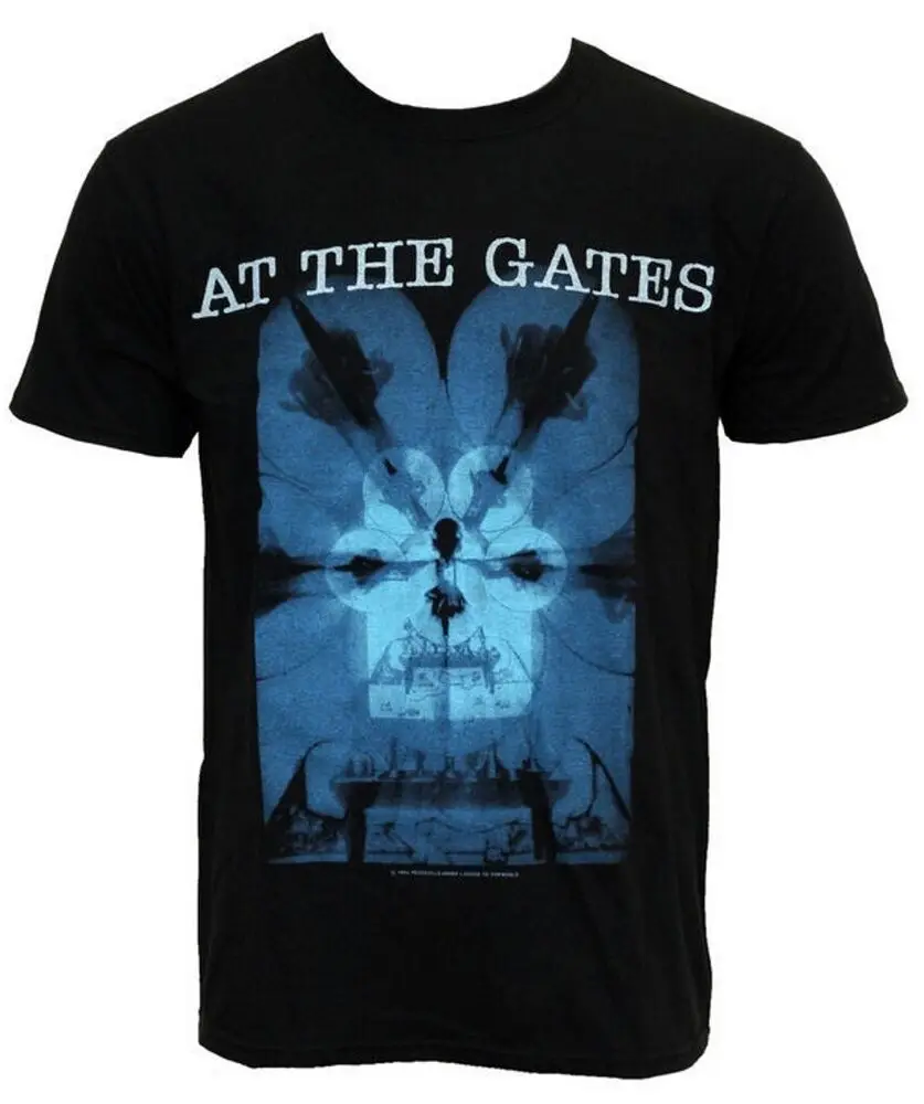 

At The Gates Burning Darkness Anime pattern for both men and women High quality cotton Short Sleeves Graphic T-shirts f