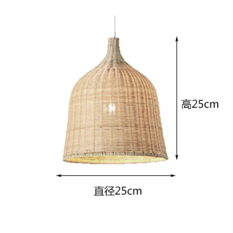 Retro Rattan Ceiling Lamp Personalized Restaurant Restaurant Handmade Rattan Lamp Tea Room Lamp farmhouse pendant light