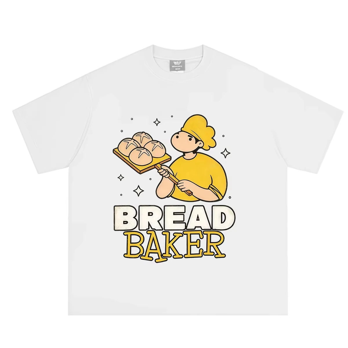 Cartoon Bread Baker Funny Food Meme T-shirt Men Women Harajuku T Shirt Summer Short-sleeved Cotton Fashion Loose T-shirts Tops