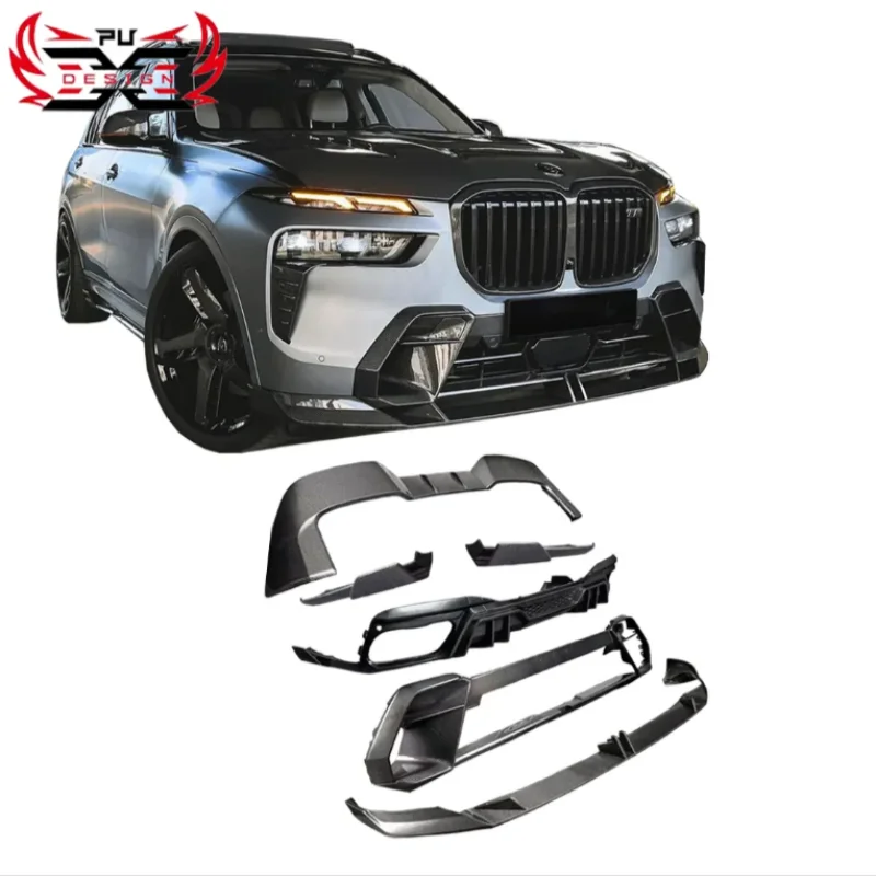 

Carbon Fiber Body Kit Front Bumper Front Lip Side Skirt Rear Diffuser Root Spoiler For BMW X7 G07 2023-2025
