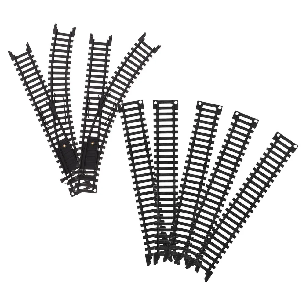 1 conjunto de trilho de trem realista de alta velocidade, acessórios de ferrovia elétrica, criativo, crianças, construção de ferro elétrico em miniatura