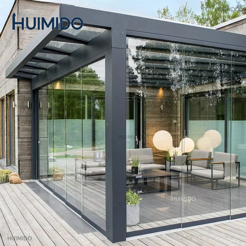 Modern Polygonal Aluminum Alloy Sunroom Corrosion Resistant Glass House For Backyard Garden Multi Purpose Use