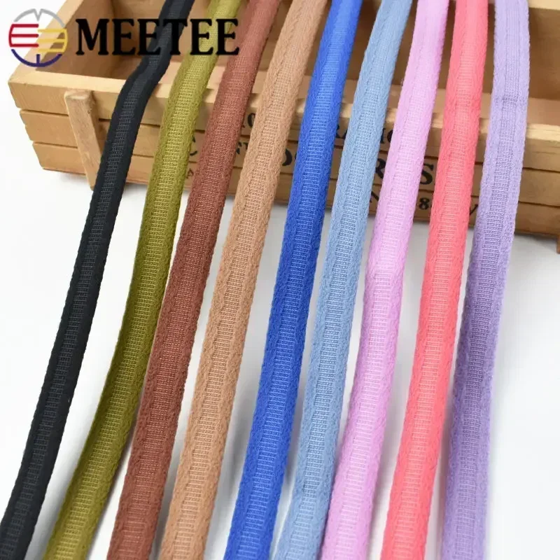 2/5/10/20M Meetee 10mm Colorful Nylon Bra Underwire Casing Elastics Band Plush Channeling Tape Underwear Lingerie Sewing Trim