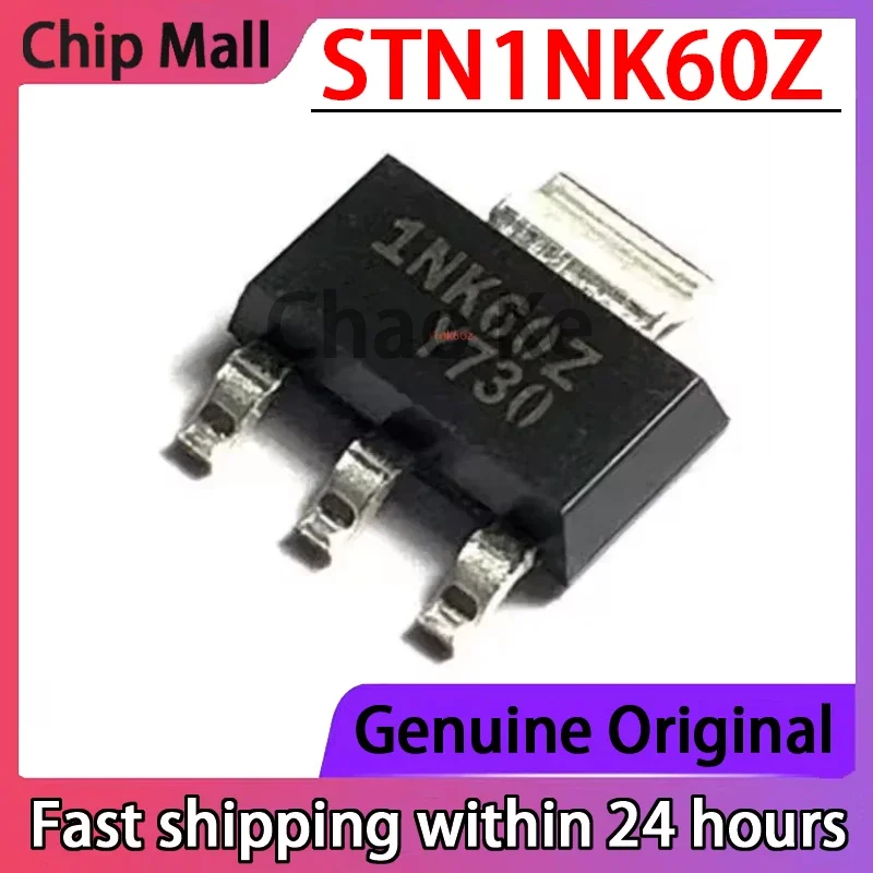 

1PCS Original New STN1NK60Z 1NK60Z Field-effect MOSFET 0.3A 600V Transistor SMT SOT223